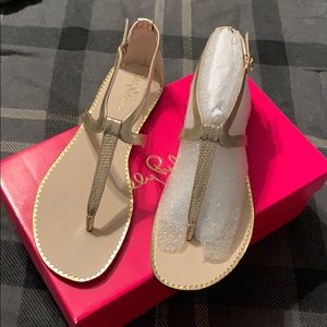 Lilly Pulitzer Gold Heather Sandal